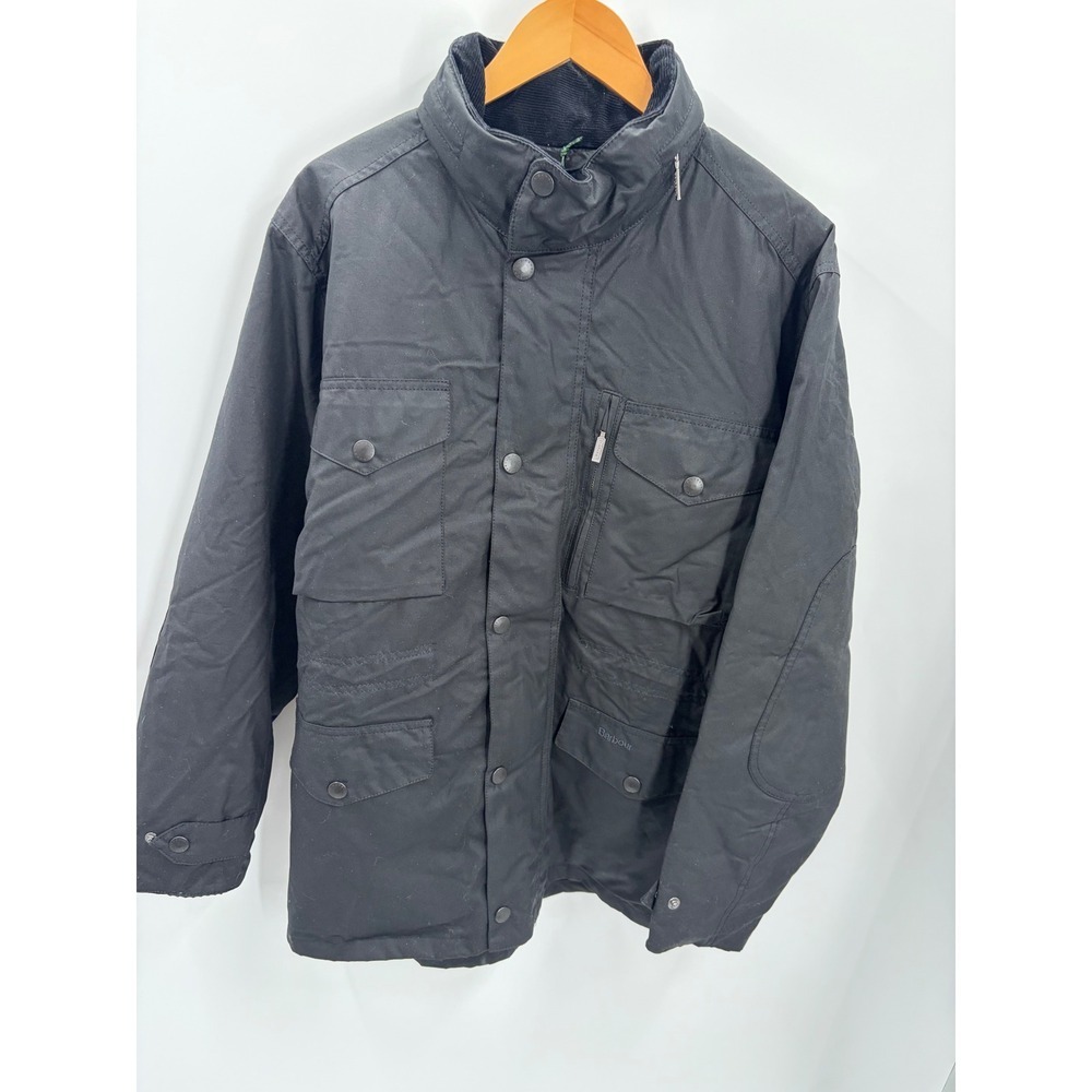 NWT Barbour Sapper Waxed Cotton Jacket Black Large
